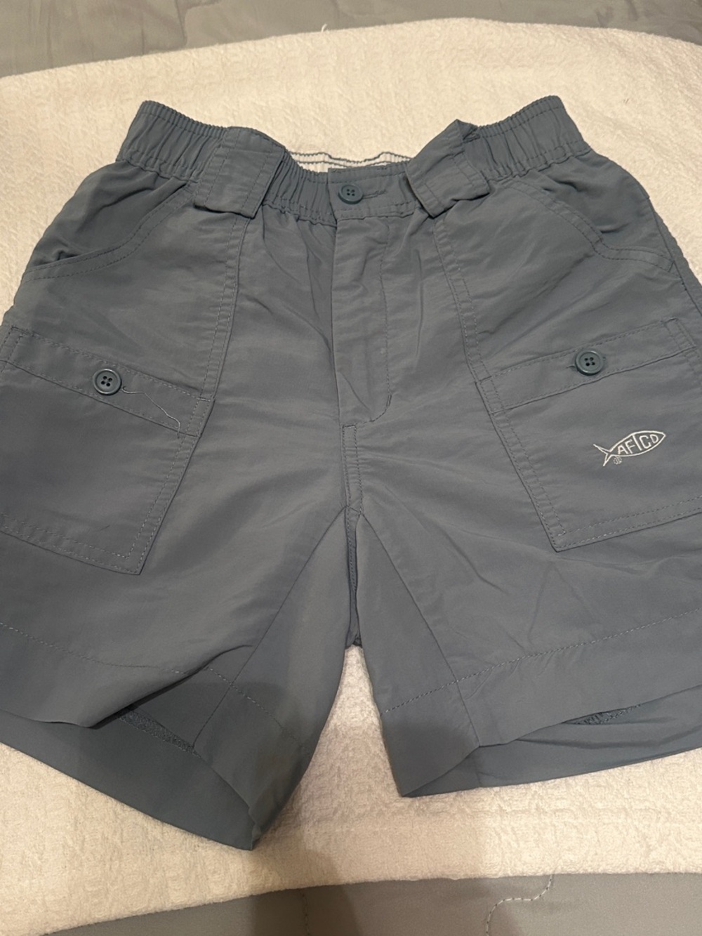 AFTCO Gray Kids Cargo Shorts